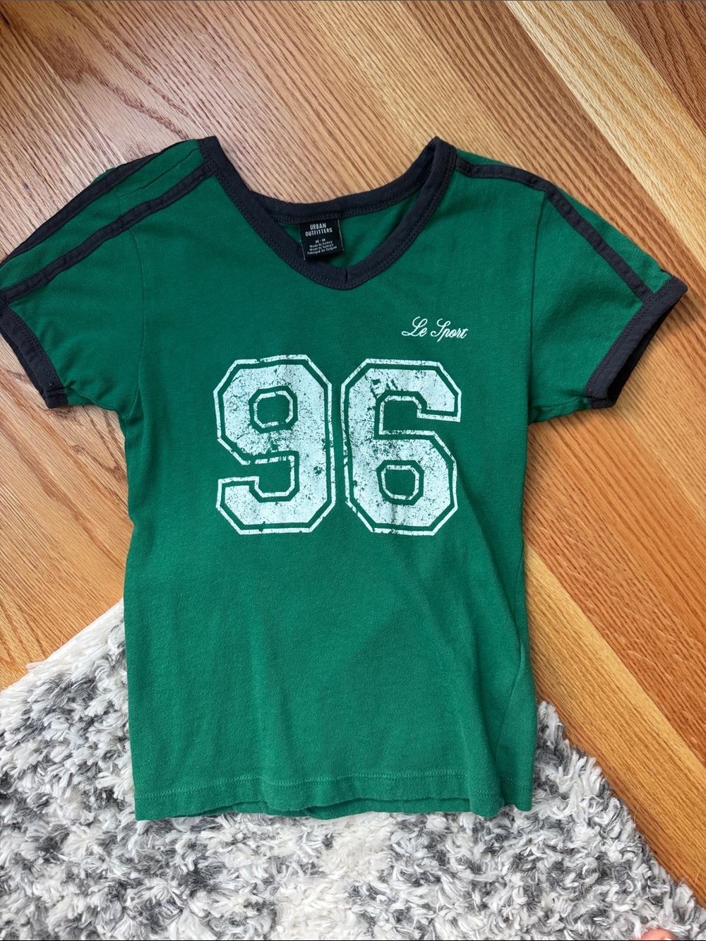 Urban Outfitters Green Tee with Blue Trim and White '96'